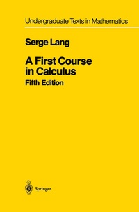 Abbildung von: A First Course in Calculus - Springer