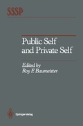 Cover: Public Self and Private Self - Springer