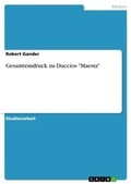 Cover: Gesamteindruck zu Duccios "Maesta" - Grin Verlag