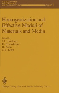 Enlarge image Cover: Homogenization and Effective Moduli of Materials and Media - Springer