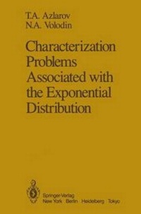 Enlarge image Cover: Characterization Problems Associated with the Exponential Distribution - Springer