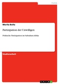 Cover: Partizipation der Unwilligen - GRIN Verlag