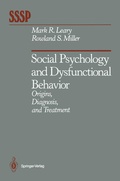 Cover: Social Psychology and Dysfunctional Behavior - Springer