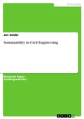 Cover: Sustainability in Civil Engineering - GRIN Verlag