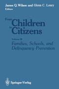 Cover: Families, Schools, and Delinquency Prevention - Springer