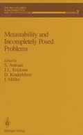 Cover: Metastability and Incompletely Posed Problems - Springer