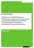 Cover: Validation des USEKIT-Modells zur Verzahnung von Requirements Engineering und Usability Engineering hinsichtlich Unterst&uuml;tzung der Konstruktion multimodaler Benutzerschnittstellen - GRIN Verlag