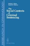 Cover: The Social Contexts of Criminal Sentencing - Springer