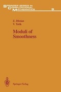 Cover: Moduli of Smoothness - Springer