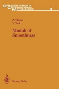 Abbildung von: Moduli of Smoothness - Springer