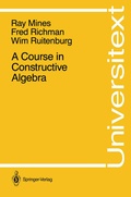 Cover: A Course in Constructive Algebra - Springer