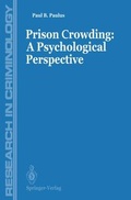 Cover: Prisons Crowding: A Psychological Perspective - Springer