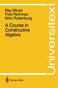 Cover: A Course in Constructive Algebra - Springer