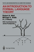 Cover: An Introduction to Formal Language Theory - Springer