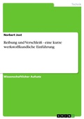 Cover: Reibung und Verschlei&szlig; - eine kurze werkstoffkundliche Einf&uuml;hrung - GRIN Verlag