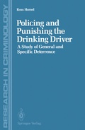 Cover: Policing and Punishing the Drinking Driver - Springer