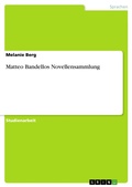 Cover: Matteo Bandellos Novellensammlung - GRIN Verlag