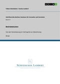 Cover: Betriebskosten - GRIN Verlag