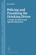 Cover: Policing and Punishing the Drinking Driver - Springer