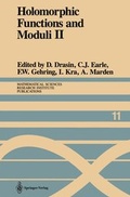 Cover: Holomorphic Functions and Moduli II - Springer