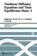 Cover: Nonlinear Diffusion Equations and Their Equilibrium States I - Springer
