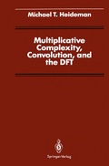 Cover: Multiplicative Complexity, Convolution, and the DFT - Springer