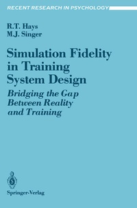 Enlarge image Cover: Simulation Fidelity in Training System Design - Springer