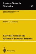 Cover: Extremal Families and Systems of Sufficient Statistics - Springer