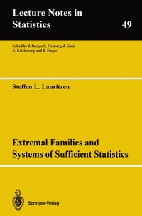 Enlarge image Cover: Extremal Families and Systems of Sufficient Statistics - Springer