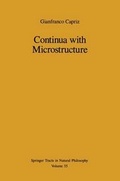 Cover: Continua with Microstructure - Springer