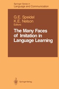 Cover: The Many Faces of Imitation in Language Learning - Springer