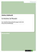 Cover: Lernkultur im Wandel - GRIN Verlag