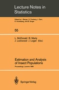 Cover: Estimation and Analysis of Insect Populations - Springer