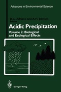 Cover: Acidic Precipitation - Springer
