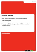 Cover: Die "invocatio Dei" in europaeischen Verfassungen - Grin Verlag