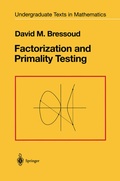 Cover: Factorization and Primality Testing - Springer