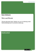 Cover: Witz und Wende - Grin Verlag
