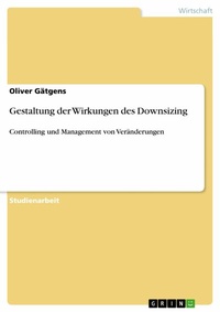 Abbildung von: Gestaltung der Wirkungen des Downsizing - GRIN Verlag
