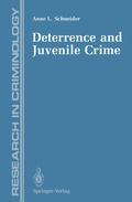 Cover: Deterrence and Juvenile Crime - Springer