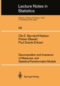 Cover: Decomposition and Invariance of Measures, and Statistical Transformation Models - Springer
