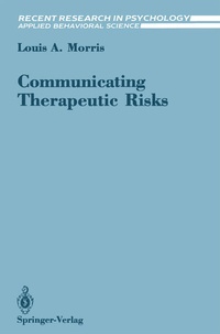 Enlarge image Cover: Communicating Therapeutic Risks - Springer