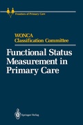 Cover: Functional Status Measurement in Primary Care - Springer