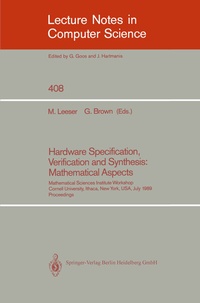 Abbildung von: Hardware Specification, Verification and Synthesis: Mathematical Aspects - Springer