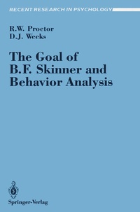 Enlarge image Cover: The Goal of B. F. Skinner and Behavior Analysis - Springer