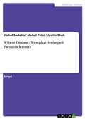Cover: Wilson Disease (Westphal- Str&uuml;mpell  Pseudosclerosis) - GRIN Verlag