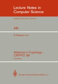 Cover: Advances in Cryptology - CRYPTO '89 - Springer