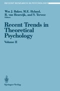 Cover: Recent Trends in Theoretical Psychology - Springer