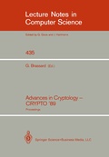 Cover: Advances in Cryptology - CRYPTO '89 - Springer