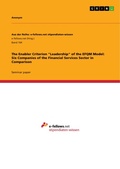 Cover: The Enabler Criterion "Leadership" of the EFQM Model: Six Companies of the Financial Services Sector in Comparison - GRIN Verlag