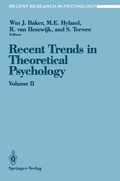 Cover: Recent Trends in Theoretical Psychology - Springer